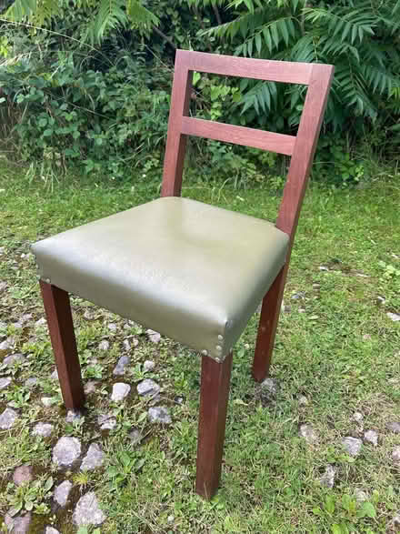 Photo of free 2 wooden chairs with leatherette padded seats (Helsington LA8) #3