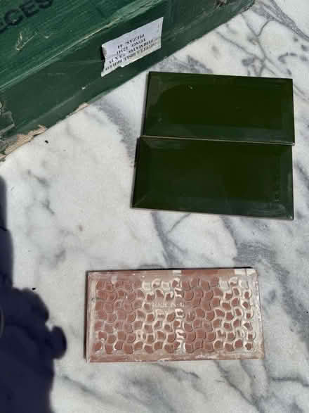 Photo of free Box of approx 44 green metro tiles (Brixton Hill SW2) #3