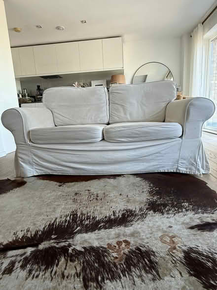Photo of free 2 seater white sofa (West Brompton SW6) #1