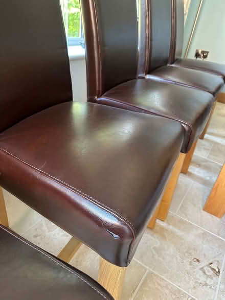 Photo of free 5 oak furniture dining chairs (Purton) #2