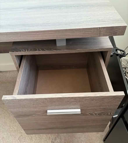 Photo of free Gray Wood & Metal Desk (Bethesda downtown) #3
