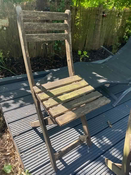 Photo of free Set of four folding garden chairs (Garston WD25) #1