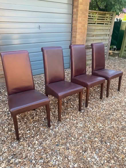 Photo of free 4 x Leather dining chairs (NN7) #1