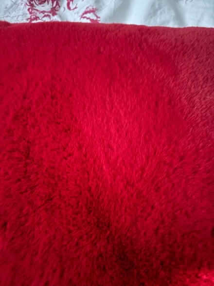 Photo of free Large red furry cushion (Bexhill TN39) #2