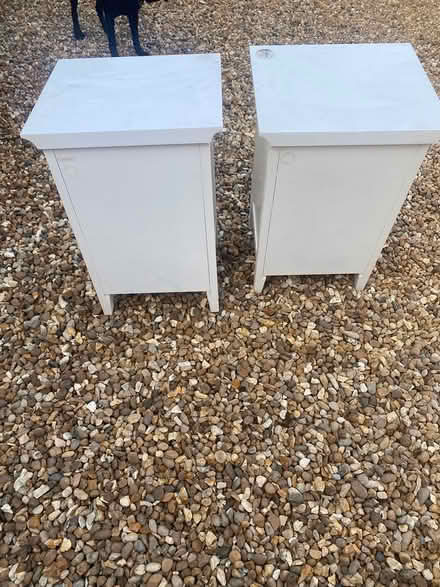 Photo of free 2 x white bedside tables (NN7 little Brington) #2