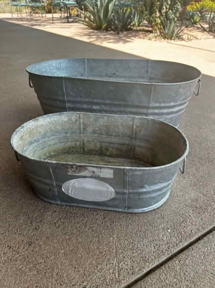 Photo of free Galvanized tubs (Just north of Old Scottsdale) #2