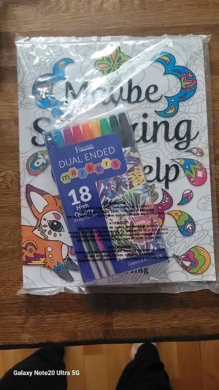 Photo of free Adult coloring book and markers (Kensington) #1