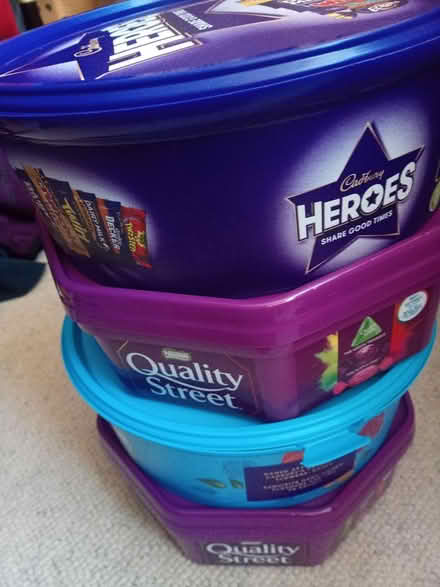 Photo of free Plastic chocolate tubs (Lawnswood, Leeds LS16) #1