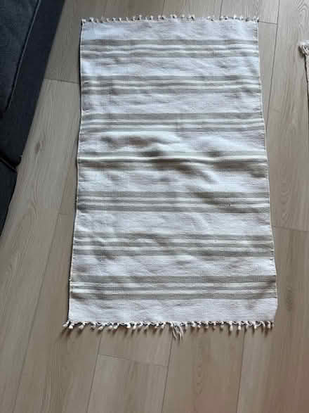 Photo of free Grey and white striped small mat (Golden Triangle) #1