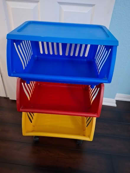 Photo of free Plastic toy bin with 3 tiers (Eastlake) #1