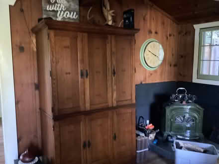 Photo of free Wooden cabinet (15670 old river rd Guerneville) #2