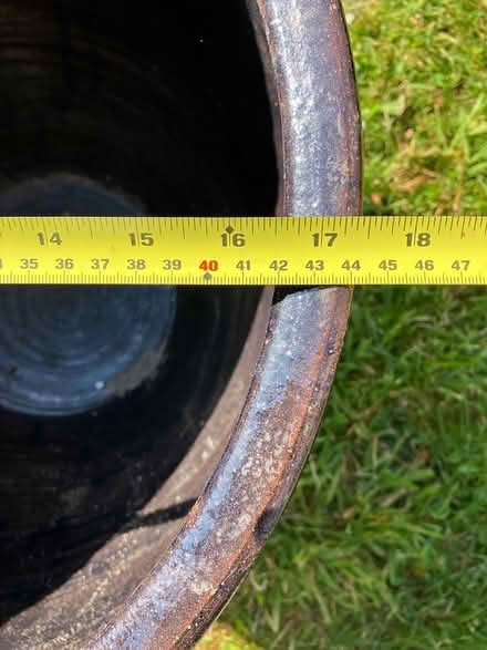 Photo of free Large terracotta Pot - coloured (Kilcoole) #3