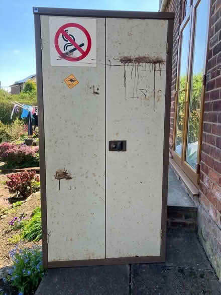 Photo of free Tall metal cupboard (Basford ST5) #3