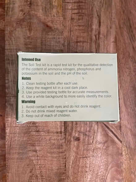 Photo of free Soil Testing Kit (AB51) #2