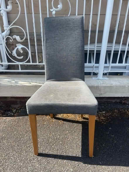 Photo of free Upholstered grey dining chair (Frankwell SY3) #1