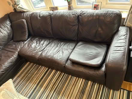 Photo of free Brown Leather Corner Sofa (Matlock DE4) #2