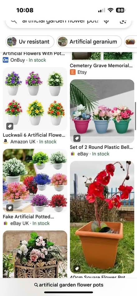 Photo of Faux garden flowers (NG21 0HU) #1