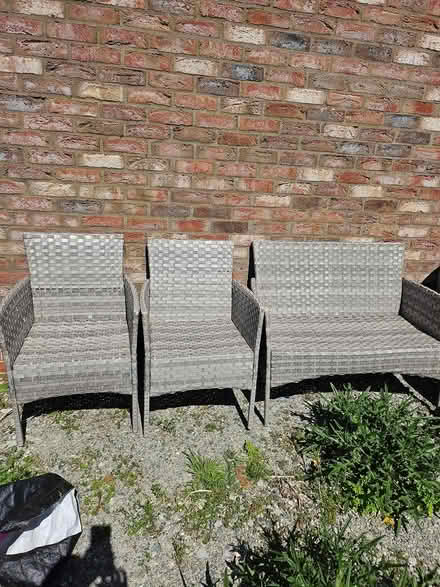 Photo of free Rattan 2 seater and 2 chairs (HU12 8tt) #1