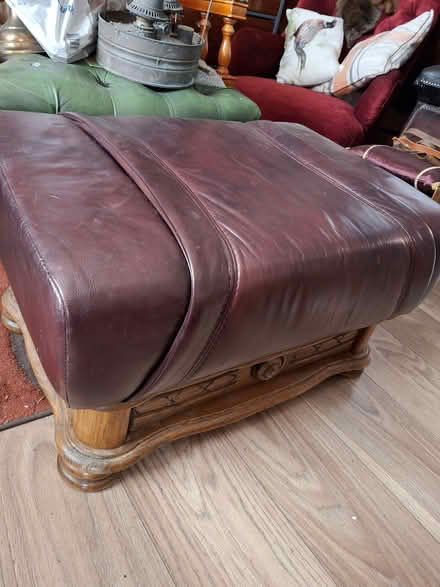 Photo of free leather footstool pouffe and drawer (Doncaster DN5) #2