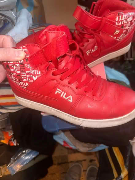 Photo of free Red high tops , 7.5 men’s (12th & passyunk) #1