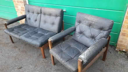 Photo of free 1970s 2-seater Settee and Armchair (KT13 8TP) #1
