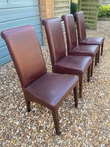 Photo of free 4 x Leather dining chairs (NN7) #2