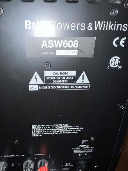 Photo of free Subwoofer Speaker (Fairfax) #2