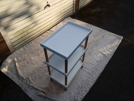 Photo of free Wheeled white wooden triple tray (W5 Ealing / Montpelier) #1