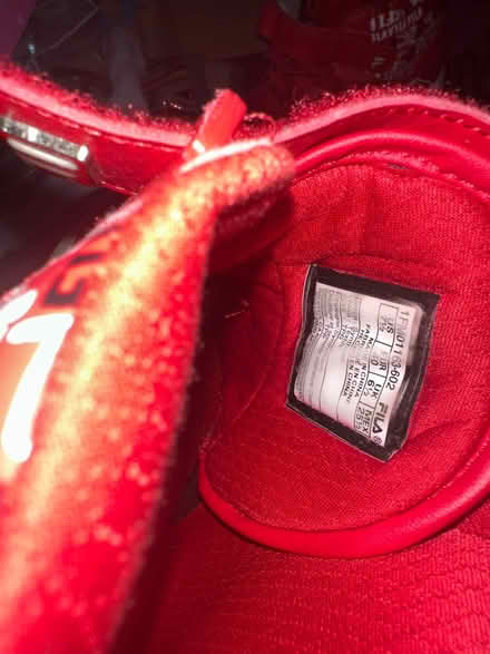 Photo of free Red high tops , 7.5 men’s (12th & passyunk) #4
