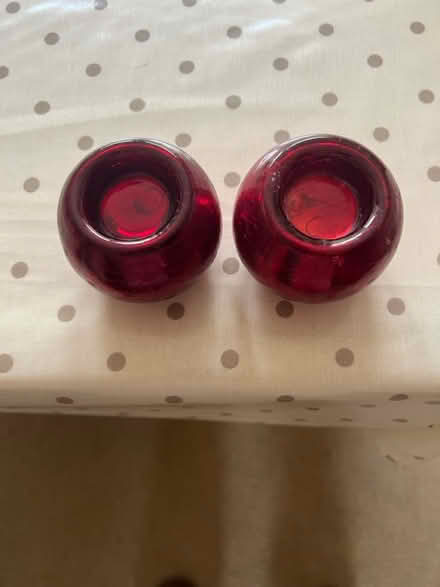 Photo of free Pair red tea light holders (Bath) #1