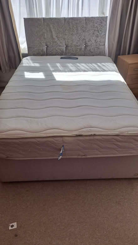 Photo of free Double bed divan base and headboard (Stanway CO3) #3