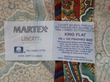 Photo of free Bold patterned King size bed set (Fairfield LA1) #3