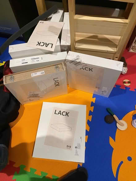 Photo of free 8 small IKEA LACK shelves (Dupont Circle) #1