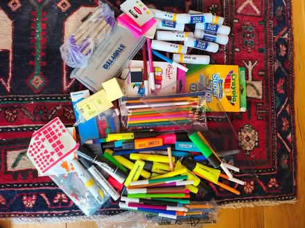 Photo of free Loads of pens, pencils, colours, glue, highlighters, big bag (South Norwood SE25) #1