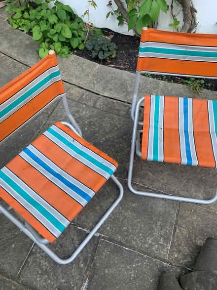 Photo of free 2 folding picnic chairs. (Elephant and castle SE11) #1