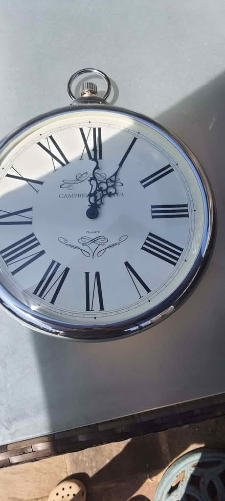 Photo of free Large Silver Plastic Clock (Denmead PO7) #1