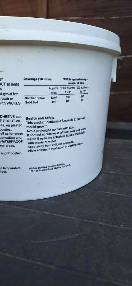 Photo of free Wickes wall tile adhesive 1/4 tub (Lower Sydenham) #3