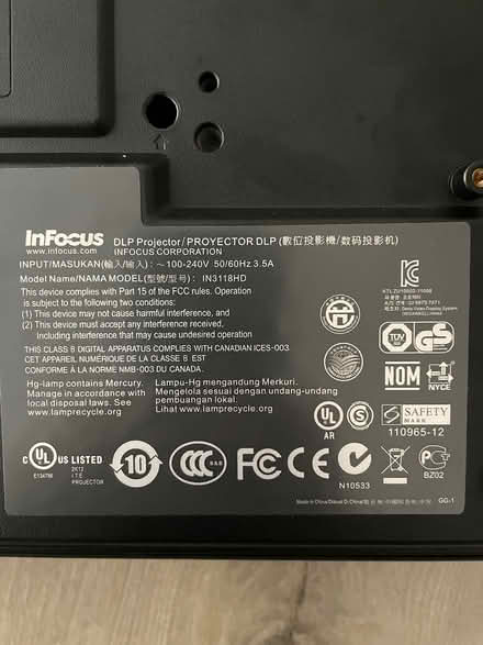 Photo of free 2x InFocus IN3118 video projectors (Dr Phillips) #3