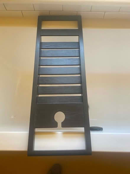 Photo of free Black Bath tray with wine glass holder (Brixton Hill SW2) #2