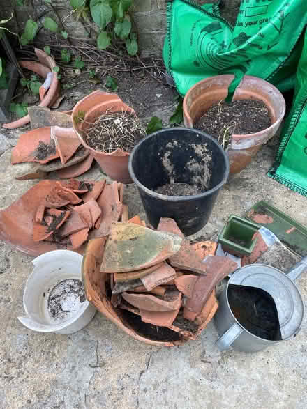 Photo of free Broken terracotta pots / water can (Islington N5) #1