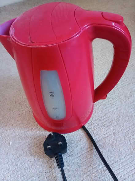 Photo of free Red plastic kettle (Lawnswood, Leeds LS16) #1