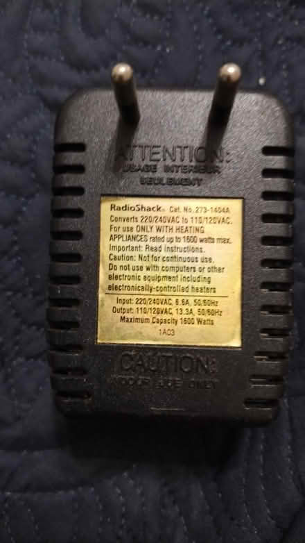 Photo of free 220-120v AC adapter (Vacaville) #1