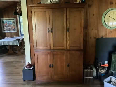 Photo of free Wooden cabinet (15670 old river rd Guerneville) #1