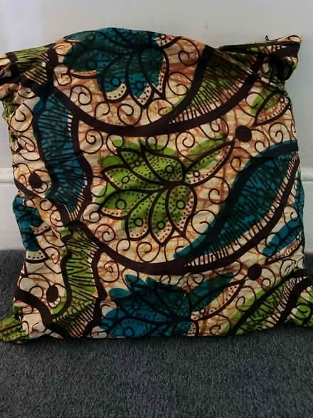 Photo of free Small patterned cushion (Woodford green) #1