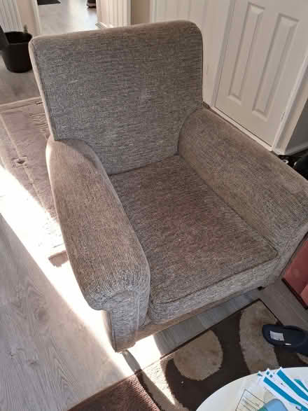 Photo of free Light brown armchair, fabric (Stannington S6) #1