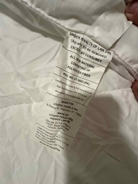 Photo of free White queen comforter (Alameda) #2