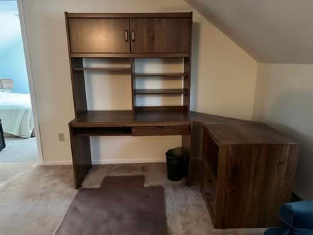 Photo of free Large corner desk with storage (19711) #2