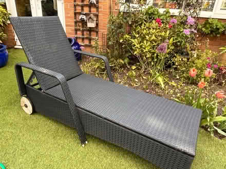 Photo of free Black rattan sun lounger (Walmley, Sutton Coldfield. B76) #1