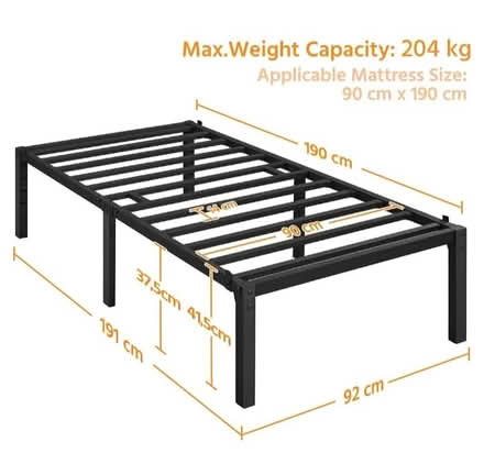 Photo of free Black metal single bed (Fairfield Road, Burgess Hill) #1