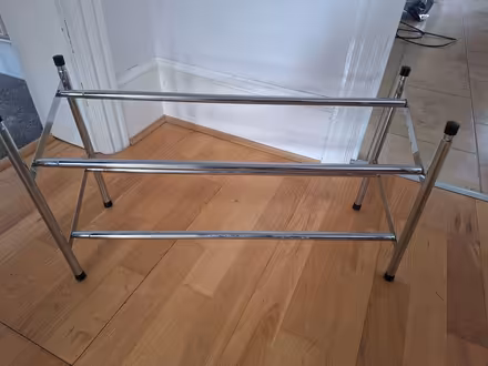 Photo of free Silver metal extendable shoe rack (Swanley BR8) #1